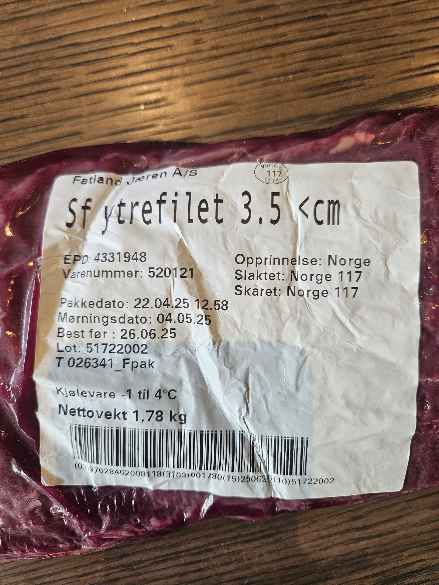 Ytrefilet (1,78kg)