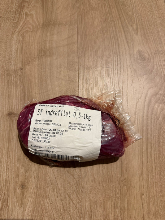 Indrefilet (0,590kg) 700kr/kg