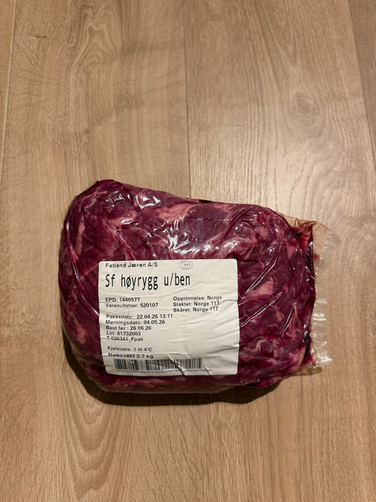 Høyrygg (2,735kg) 350kr/kg