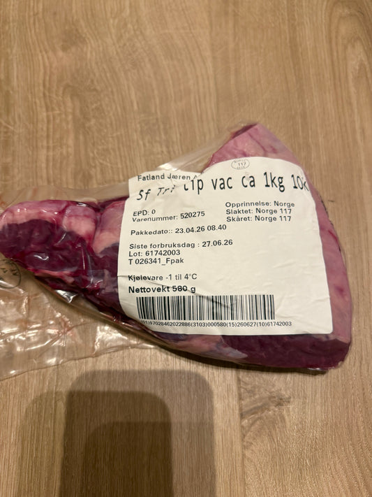 Tritip (0,550kg) 250kr/kg